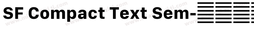 SF Compact Text Sem字体转换